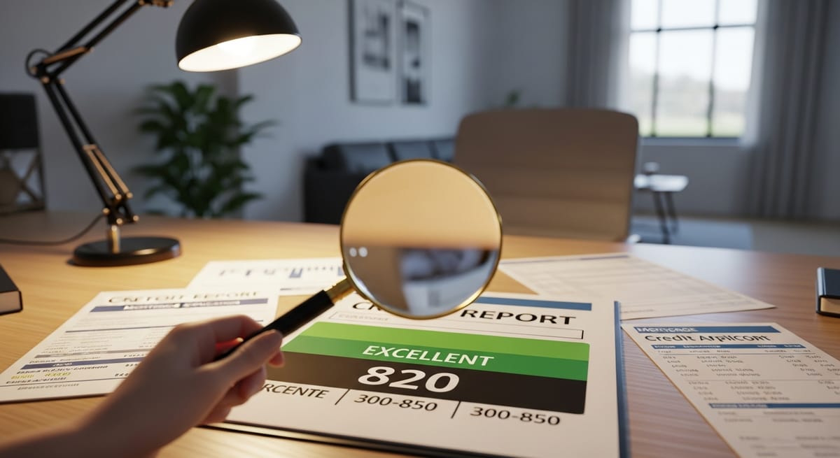 Credit score and mortgage assessment concept