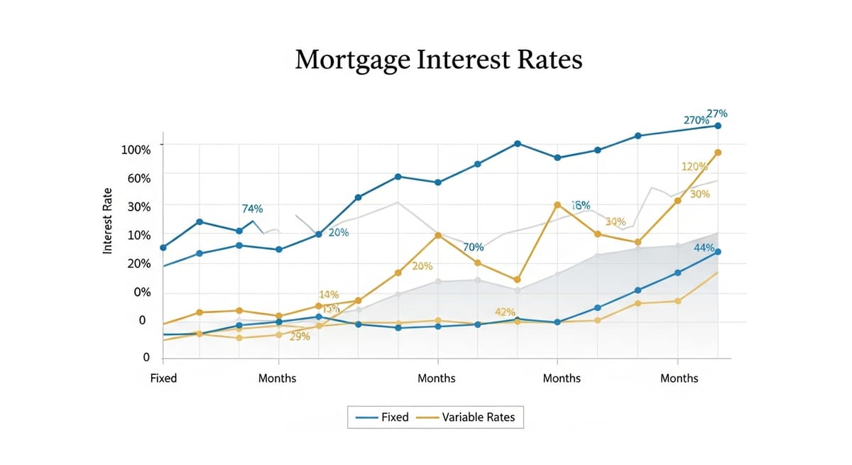 Comparison of fixed and variable mortgage rates