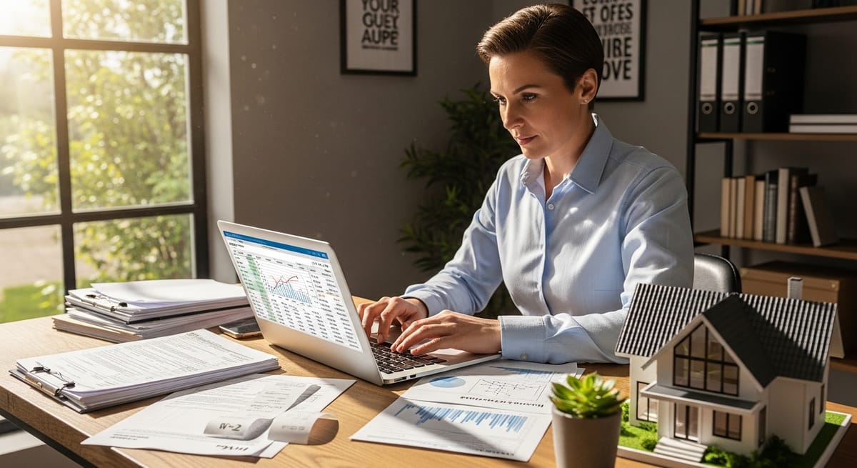 Self-employed mortgage application concept